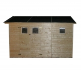 Gartenhaus aus Holz 2,7m x 3,9m, (16mm) mit Fenstern, GILET– Gerätehaus