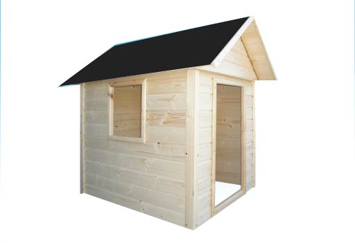 Gartenhäuschen für Kinder - Holz Kinderspielhaus ALEX  1,4 x 1,4m