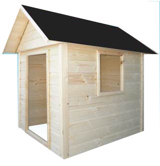 Gartenhäuschen für Kinder - Holz Kinderspielhaus ALEX II - 1,7 x 1,7 m