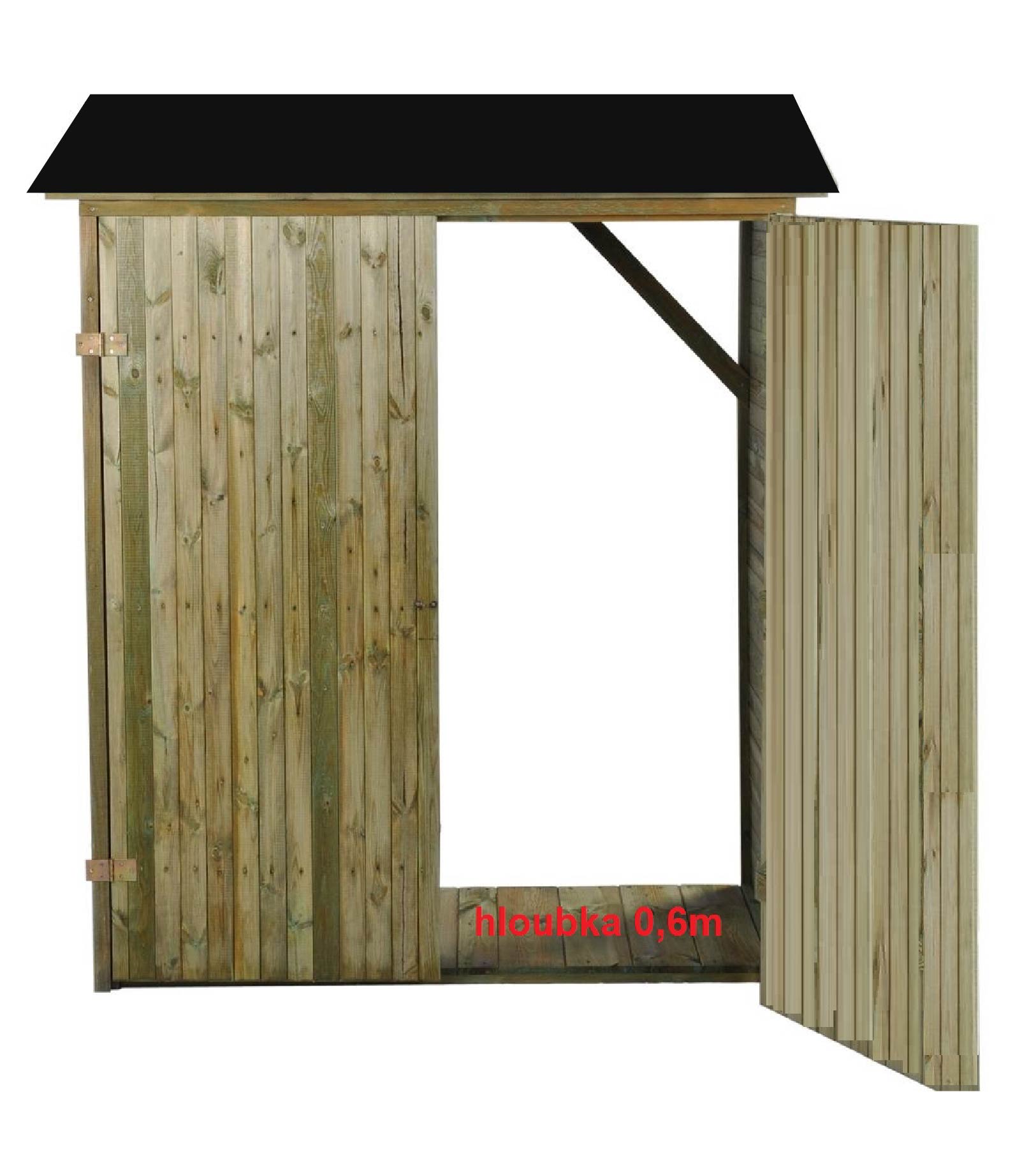 Holzschuppen – Holzlagerhaus, 1,2m x 0,6m x 1,8m Höhe