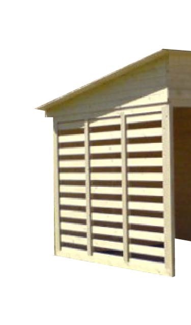 seitliches Gitter an der Terrasse zum Haus TOL / TOL II  / TOL III