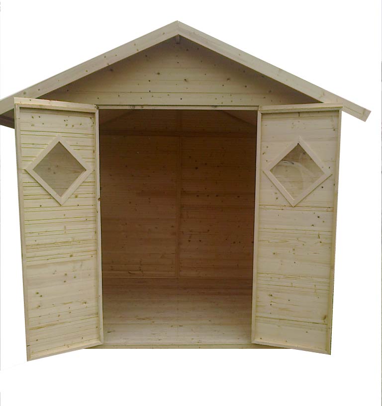 Gartenhaus aus Holz 2,7m x 3,9m, (19mm) mit Fenstern, ZARAGOZA – Gerätehaus