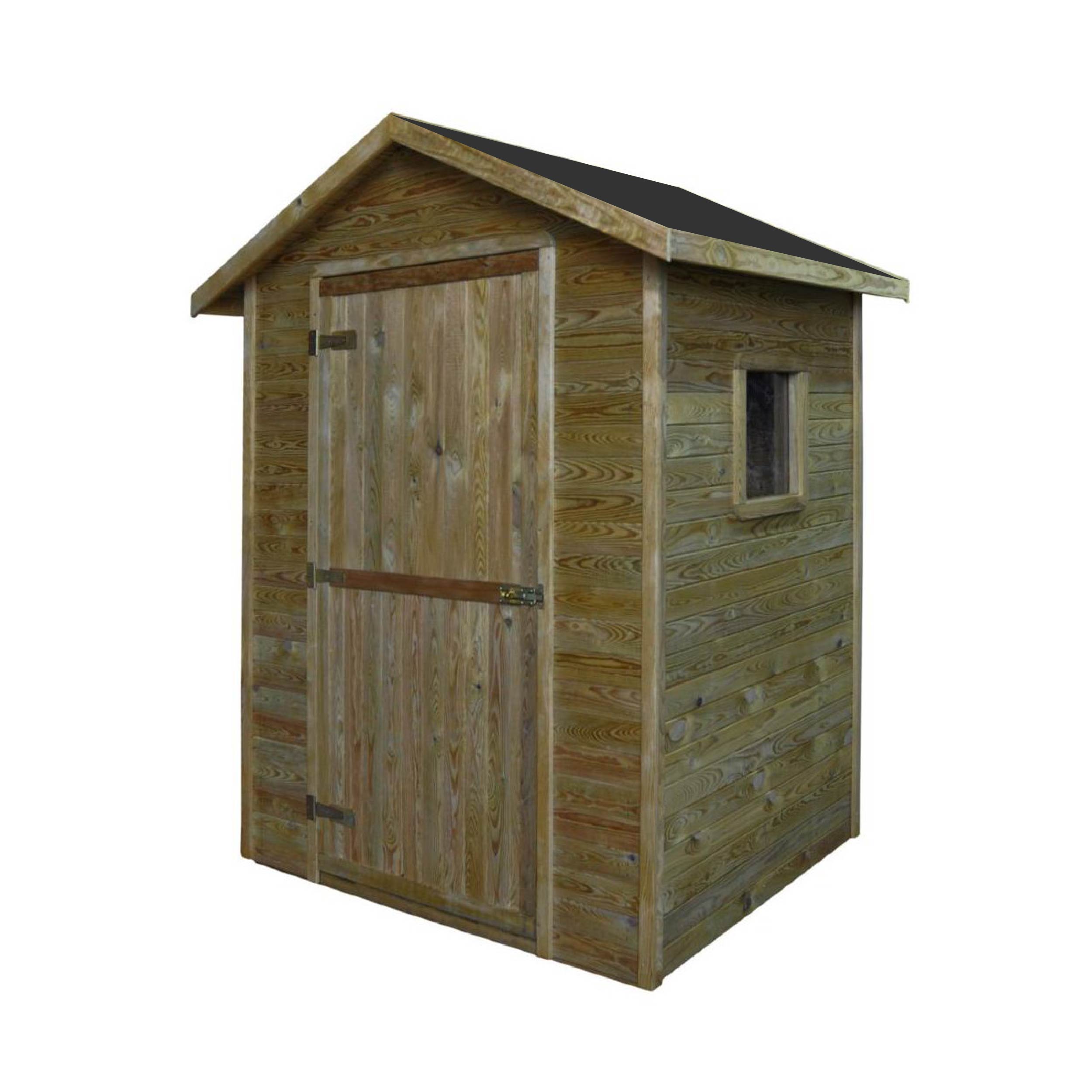 Gartenhaus aus Holz 1,5m x 1,5m, (16mm) mit Fenster, ZAMORA – Gerätehaus