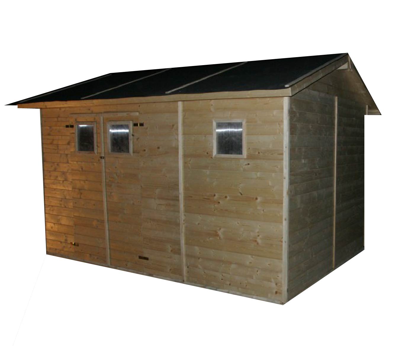 Gartenhaus aus Holz 3,3m x 3,9m, (16mm) mit Fenstern, DENIA– Gerätehaus