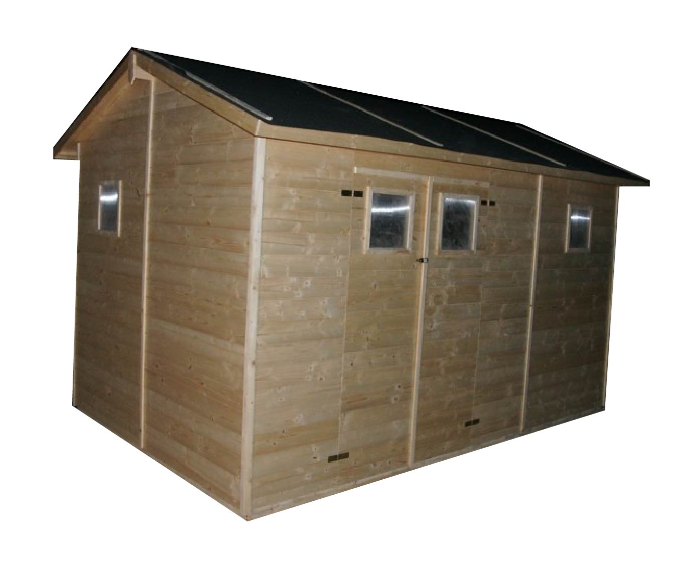 Gartenhaus aus Holz 3,3m x 3,9m, (19mm) mit Fenstern, DENIA– Gerätehaus