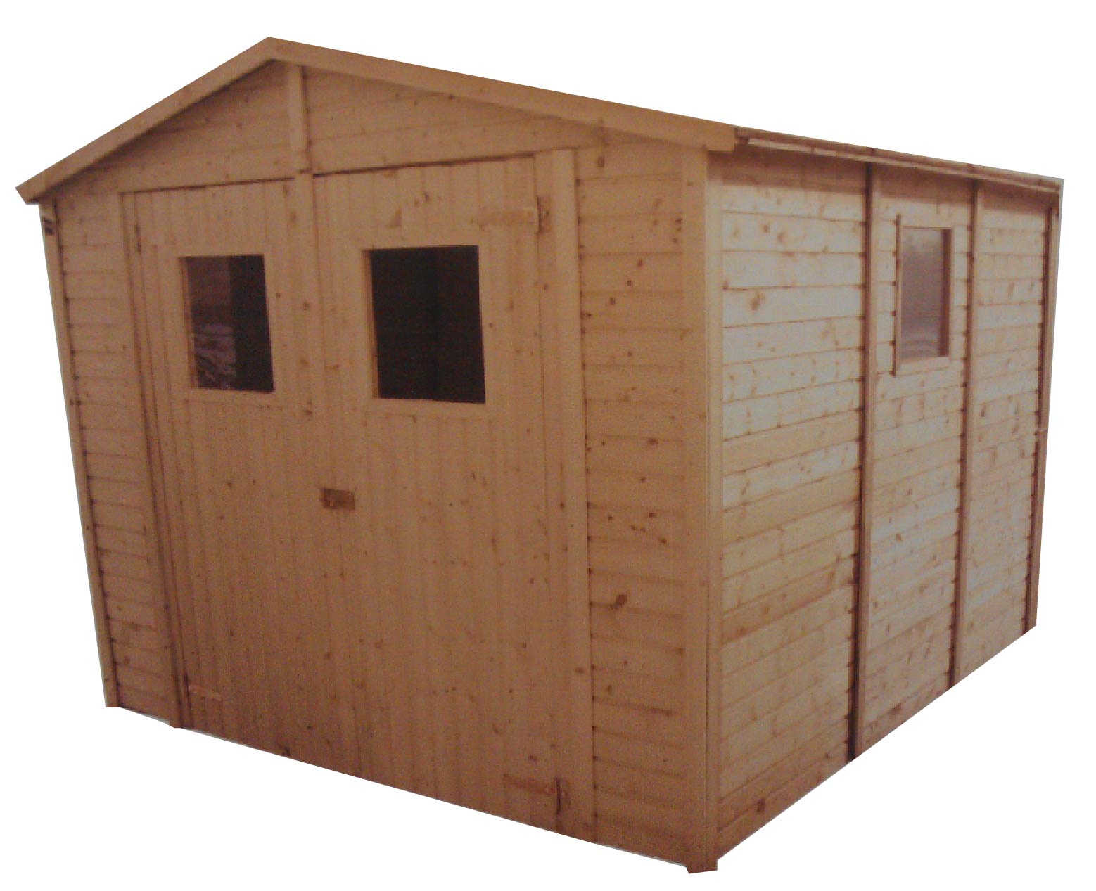 Gartenhaus aus Holz 3,3m x 3,9m, (16mm) mit Fenstern, SEVILLA II– Gerätehaus