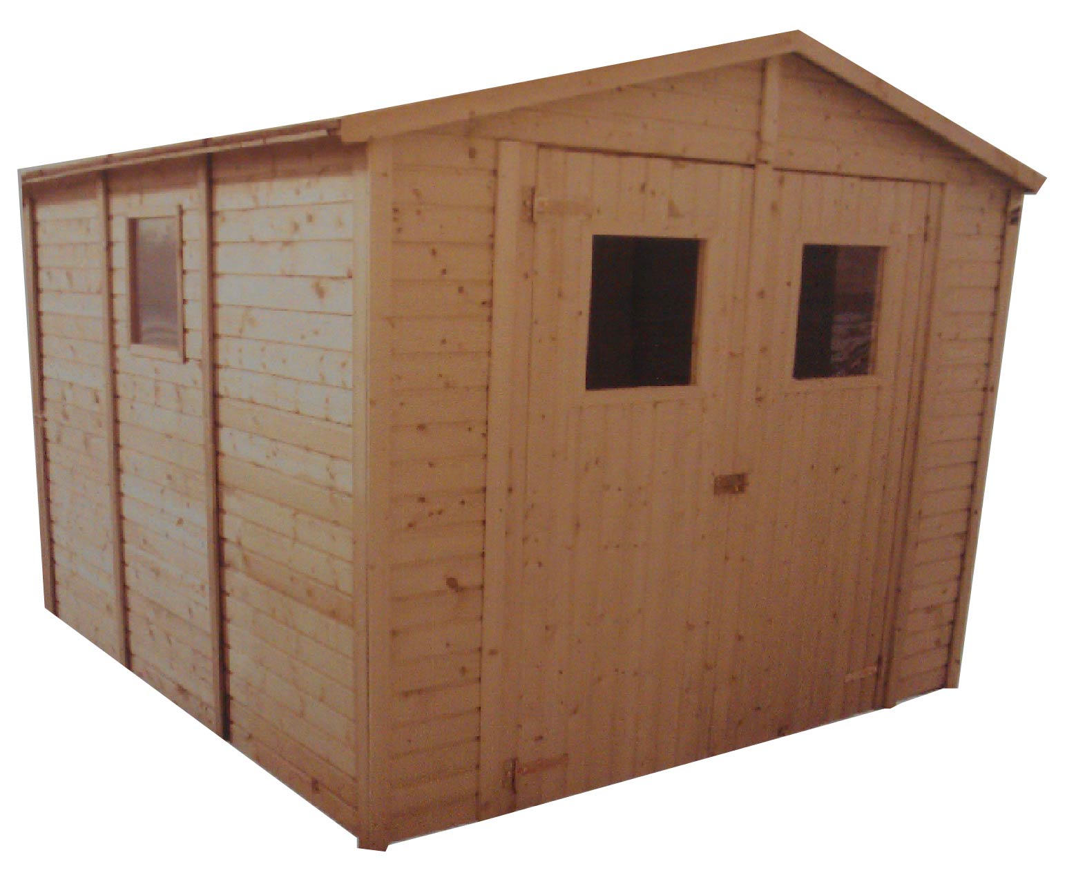 Gartenhaus aus Holz 3,3m x 3,9m, (19mm) mit Fenstern, SEVILLA II– Gerätehaus