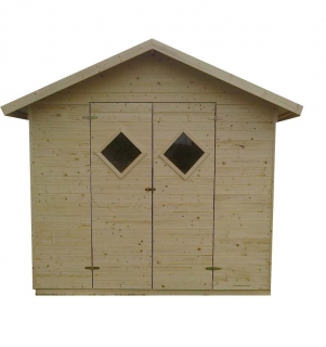 Gartenhaus aus Holz 3,3m x 3,3m, (19mm) mit Fenstern, BARCELONA – Gerätehaus